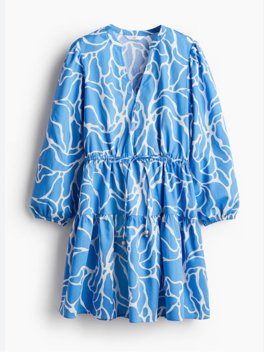 H&M Drawstring Detail Dress Blue XXL NWT